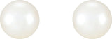 Sterling Silver 9.5-10 mm Cultured White Freshwater Pearl Earrings