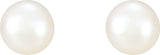 14K White Gold Cultured White Freshwater Pearl Earrings