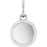 Sterling Silver Engravable Round Pendant