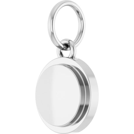 Sterling Silver Engravable Round Pendant