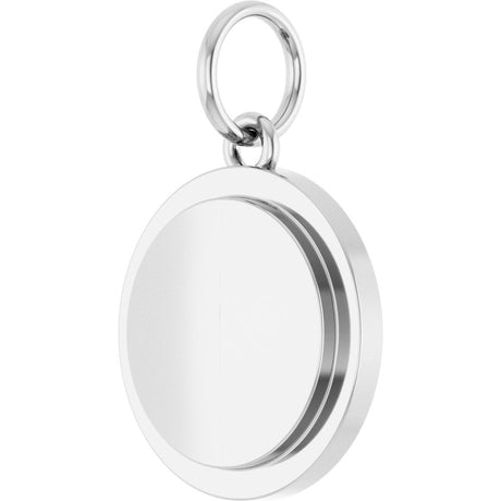 Sterling Silver Engravable Round Pendant