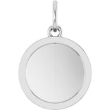 Sterling Silver Engravable Round Pendant
