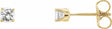 14K Yellow Gold Imitation Diamond Youth Earrings