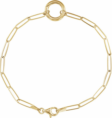 14K Yellow Gold Charm 7" Bracelet