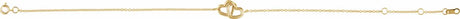 14K Yellow Gold Interlocking Hearts Link 6 1/2-7 1/2" Bracelet