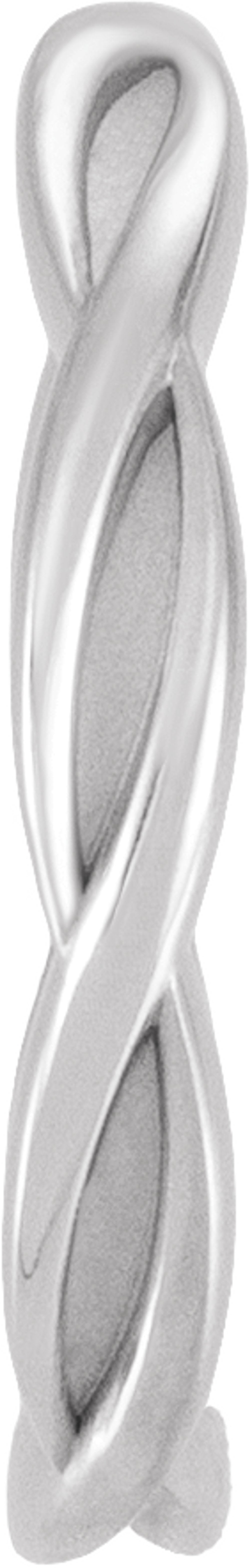 14K White Gold 3.28 mm Woven-Design Comfort-Fit Band Size 7