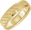 14K Yellow Gold 6 mm Patterned Band Size 10