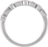 14K White Gold 1/5 CTW Natural Diamond & Natural Blue Sapphire Anniversary Band 