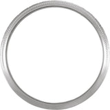 14K White Gold 2 mm Milgrain Geometric Band Size 5