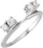 14K White Gold 1/4 CTW Lab-Grown Diamond Wrap-Style Ring Enhancer