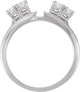 14K White Gold 1/4 CTW Lab-Grown Diamond Wrap-Style Ring Enhancer