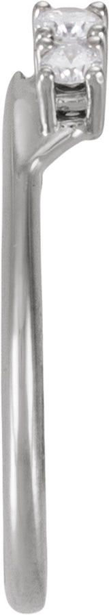 14K White Gold 1/4 CTW Lab-Grown Diamond Wrap-Style Ring Enhancer