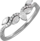 14K White Gold 1/2 CTW Lab-Grown Diamond Contour Band