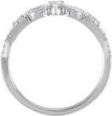 14K White Gold 1/2 CTW Lab-Grown Diamond Contour Band