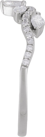 14K White Gold 1/2 CTW Lab-Grown Diamond Contour Band
