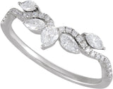 14K White Gold 1/2 CTW Lab-Grown Diamond Contour Band