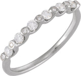 14K White Gold 1/3 CTW Natural Diamond Anniversary Band