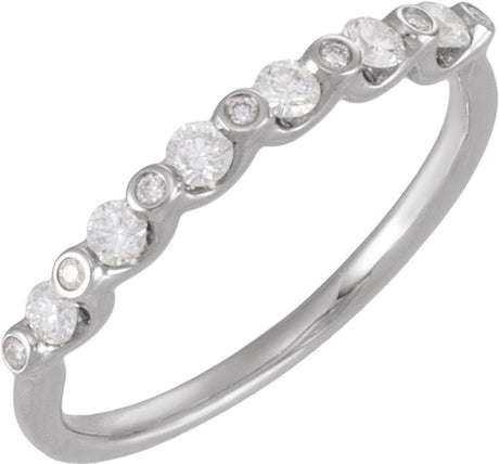 14K White Gold 1/3 CTW Natural Diamond Anniversary Band