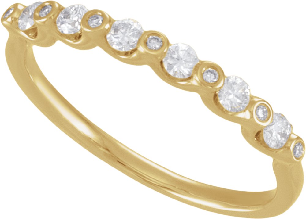 14K Yellow Gold 1/3 CTW Natural Diamond Anniversary Band