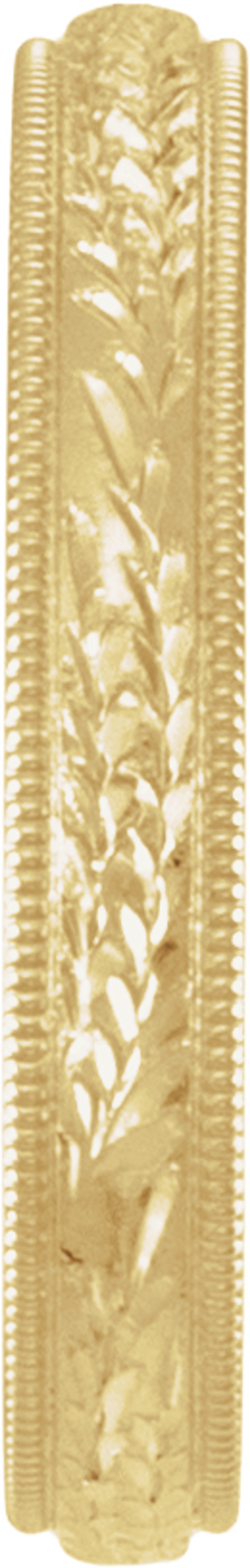 14K Yellow Gold 5 mm Hand-Engraved Band Size 10