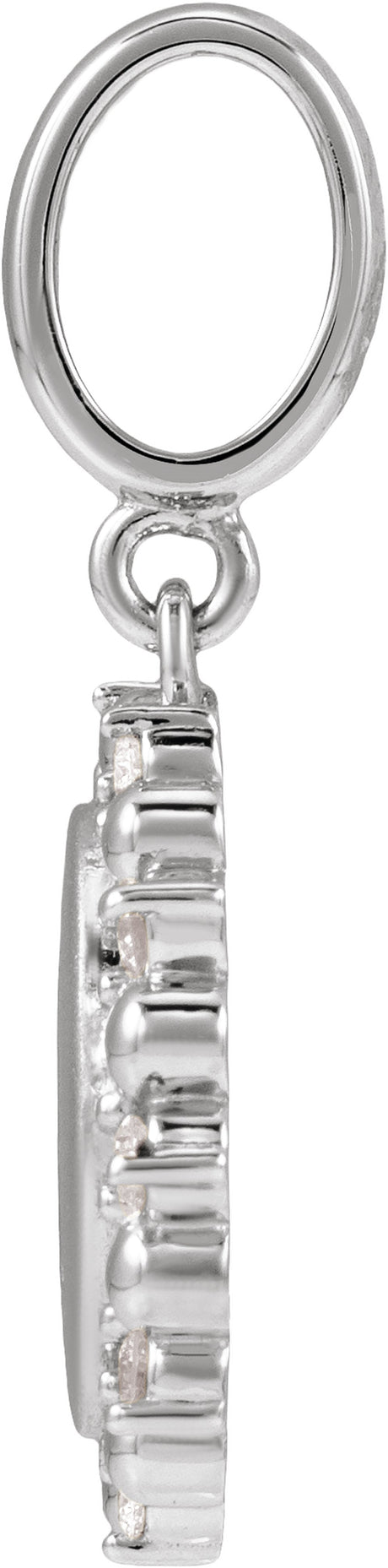 14K White Gold 1/6 CTW Lab-Grown Diamond Engravable Pendant