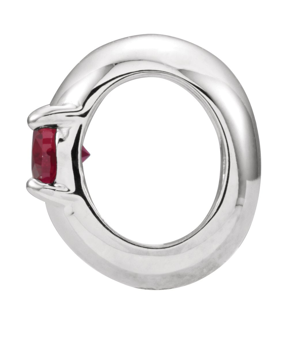 14K White Gold Imitation Mozambique Garnet Birth of a Child® Spacer Charm/Pendant