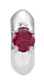 14K White Gold Imitation Mozambique Garnet Birth of a Child® Spacer Charm/Pendant