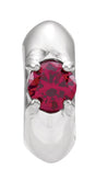 14K White Gold Imitation Mozambique Garnet Birth of a Child® Spacer Charm/Pendant