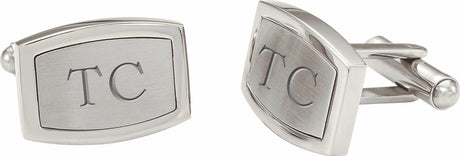 Stainless Steel Engravable Rectangle Cuff Links