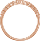 14K Rose Gold 1/6 CTW Natural Diamond Anniversary Band Size 7