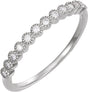 14K White Gold 1/6 CTW Natural Diamond Anniversary Band Size 4.5