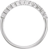 14K White Gold 1/6 CTW Natural Diamond Anniversary Band Size 4.5