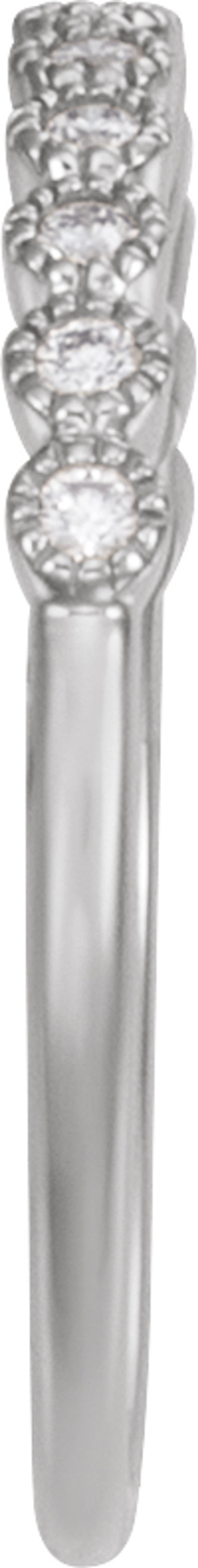 14K White Gold 1/6 CTW Natural Diamond Anniversary Band Size 4.5
