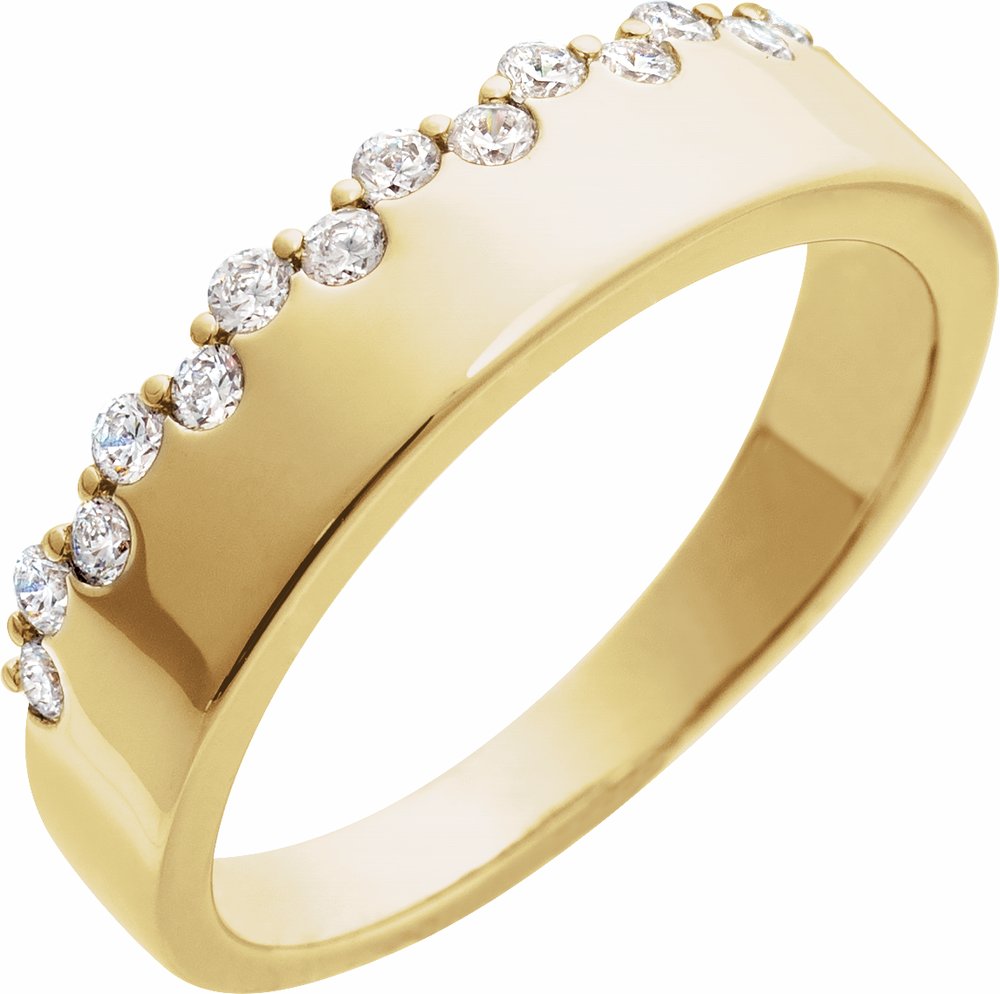 14K Yellow Gold Vermeil 1/3 CTW Lab-Grown Diamond Ring