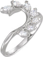 14K White Gold 3/8 CTW Lab-Grown Diamond Wrap-Style Ring Enhancer