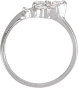 14K White Gold 3/8 CTW Lab-Grown Diamond Wrap-Style Ring Enhancer