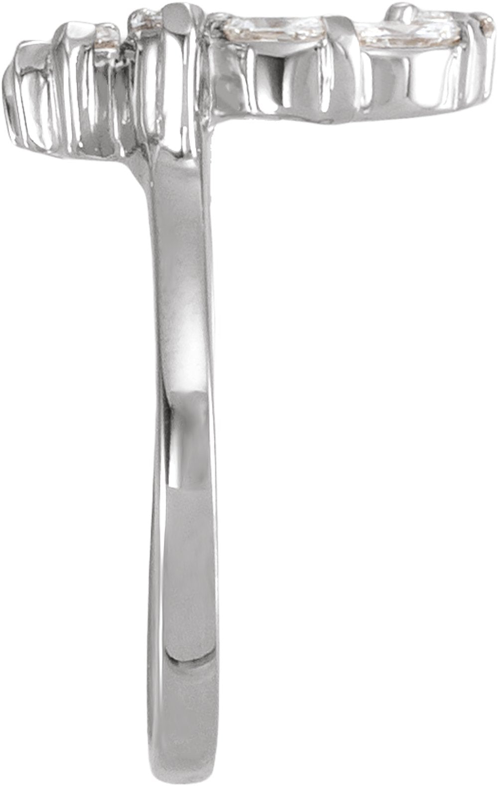 14K White Gold 3/8 CTW Lab-Grown Diamond Wrap-Style Ring Enhancer