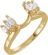 14K Yellow Gold 1/3 CTW Natural Diamond Wrap-Style Enhancer