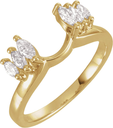 14K Yellow Gold 1/3 CTW Natural Diamond Wrap-Style Enhancer