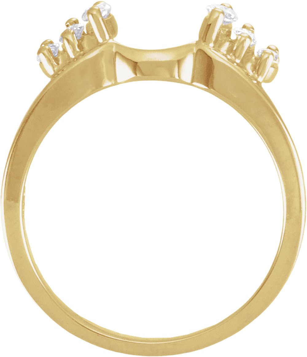 14K Yellow Gold 1/3 CTW Natural Diamond Wrap-Style Enhancer