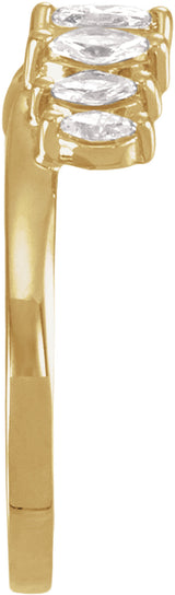 14K Yellow Gold 1/3 CTW Natural Diamond Wrap-Style Enhancer