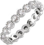 14K White Gold 1/2 CTW Natural Diamond Rose-Cut Eternity Band Size 7