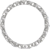 14K White Gold 1/2 CTW Natural Diamond Rose-Cut Eternity Band Size 7