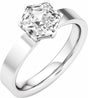14K White Gold 2 CT Lab-Grown Diamond Engagement Ring