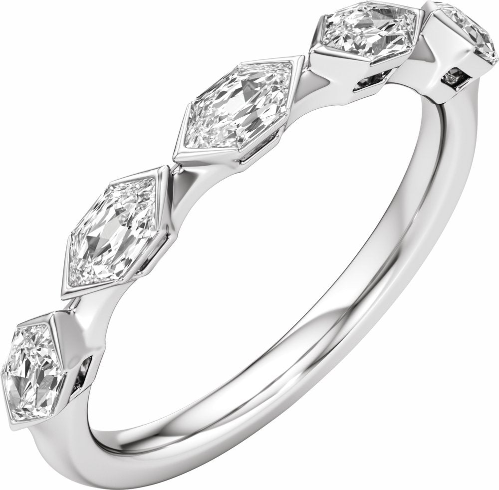 14K White Gold 3/4 CTW Lab-Grown Diamond Anniversary Band