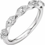 14K White Gold 3/4 CTW Lab-Grown Diamond Anniversary Band