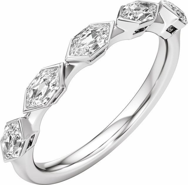 14K White Gold 3/4 CTW Lab-Grown Diamond Anniversary Band