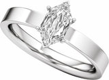 14K White Gold 1 CT Lab-Grown Diamond Engagement Ring