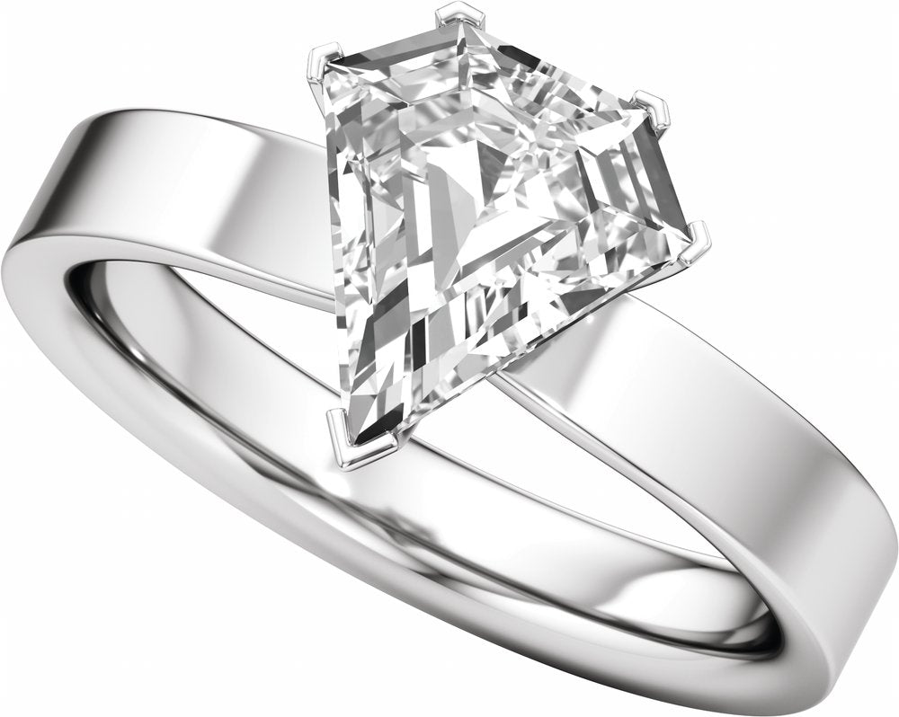 14K White Gold 2 CT Lab-Grown Diamond Engagement Ring