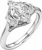 14K White Gold 2 5/8 CTW Lab-Grown Diamond Three-Stone Engagement Ring